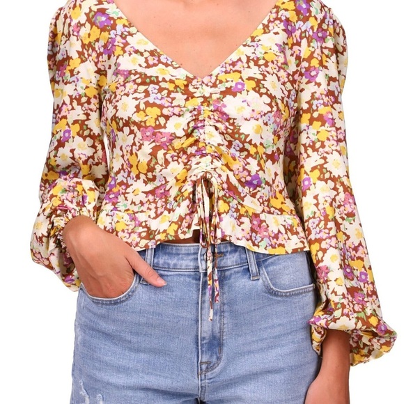 Sanctuary Drawn To You Floral  Top in Sunny Field NWT - Picture 1 of 9